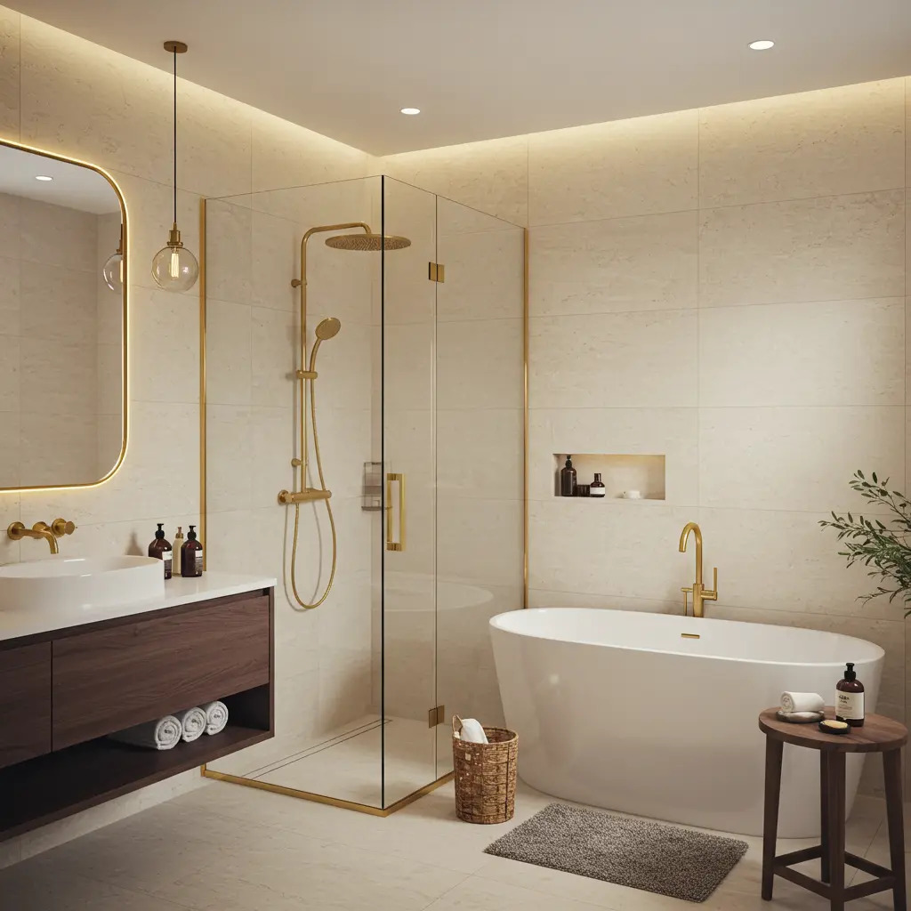 Walk-in showers and glass enclosures